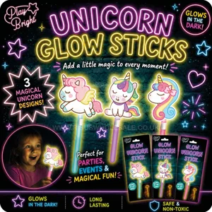 24 x Unicorn Glow Sticks