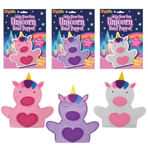 12 x Sew Your Own Unicorn Hand Puppets
