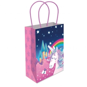 12 x Unicorn Paper Party Bag W/Handles