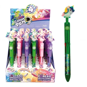 24 x Unicorn Roller Ball Fidget Multi Pens