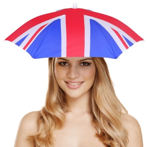 10 x Union Jack Umbrella Hats