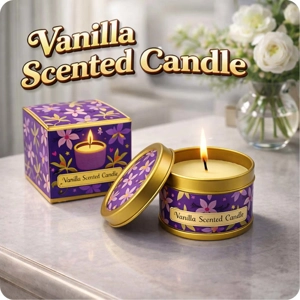 24 x Vanilla Scented Candles In Tin