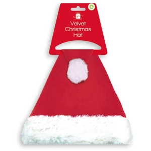 12 X Luxury Velvet Santa Hats