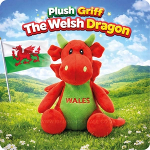 6 x Plush Welsh Griff Dragons 20cm