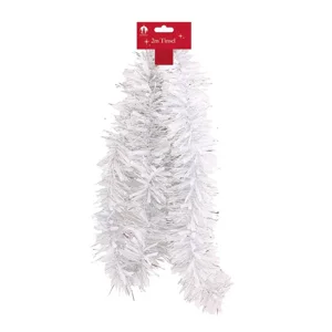 12 x Chunky White Tinsel 2m
