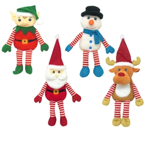 8 x Christmas Stripey Legs Plush Toys 22cm