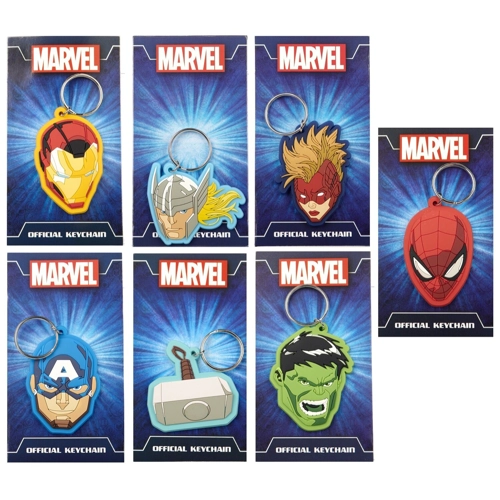 48 x Marvel Avengers Silicone Keyrings