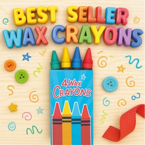 100 x Wax Crayons 4 pack
