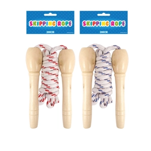 12 x Wooden Handled Skipping Ropes