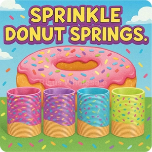 12 x Donut Sprinkles Magic Springs 7.5cm