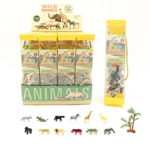 12 x Wild World Animal Tubes