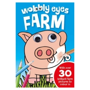 10 x Wobbly Eyes Farm Colouring Books
