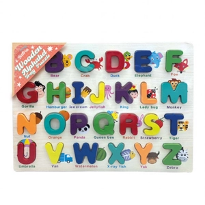 12 x Wooden Alphabet Tray Puzzles