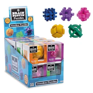 16 x Wooden Brain Busting Puzzles