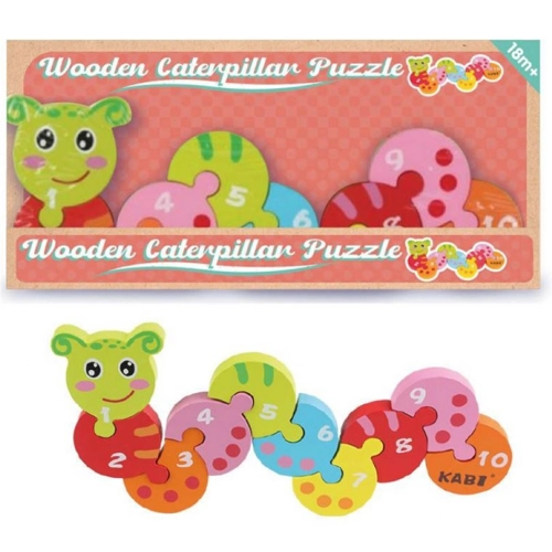 12 x Wooden Caterpillar Puzzles