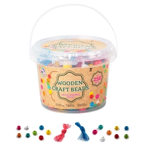 12 x Wooden Craft Bead Tubs