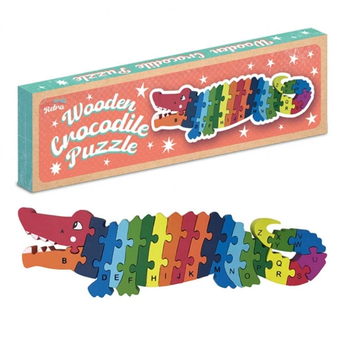 8 x Wooden Crocodile Jigsaw Puzzles