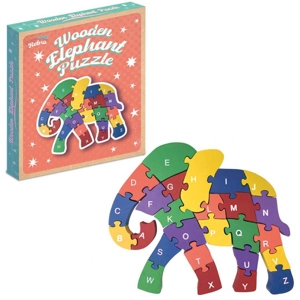 6 x Wooden Elephant Jigsaw Puzzles