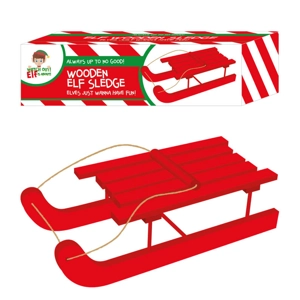 24 x Wooden Christmas Elf Sleighs
