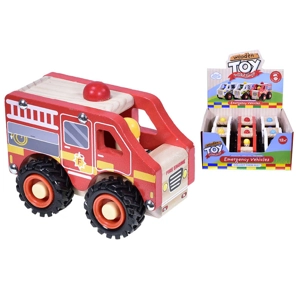 6 x Wooden Emergency Vehicles