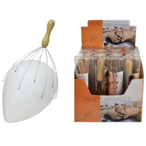 12 x Wooden Handled Head Massagers