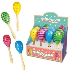 8 x Wooden Maracas 19cm