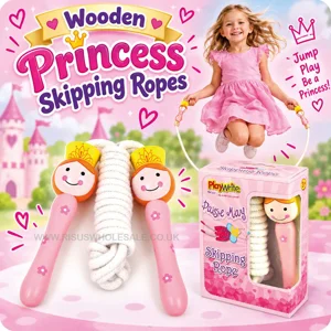 12 x Wooden Princess Skipping Ropes