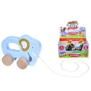 8 x Wooden Pull Along Animals