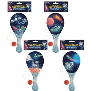 24 x Wooden Space Paddle Bats