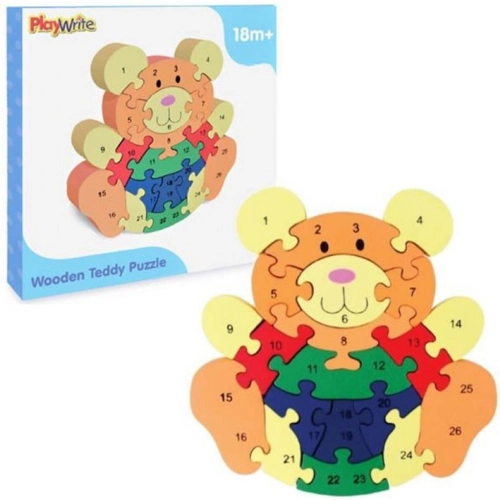 6 x Wooden Teddy Bear Jigsaw Puzzles