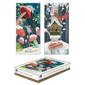 6 x Luxury Woodland Scene Christmas Cards 12pk