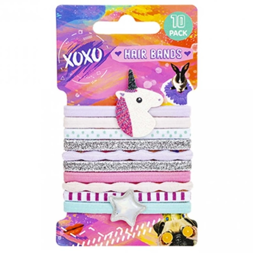 12 x XOXO Unicorn Hairbands