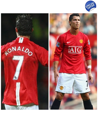 Ronaldo Man Utd Retro Short Sleeve 07/08 EPL Version