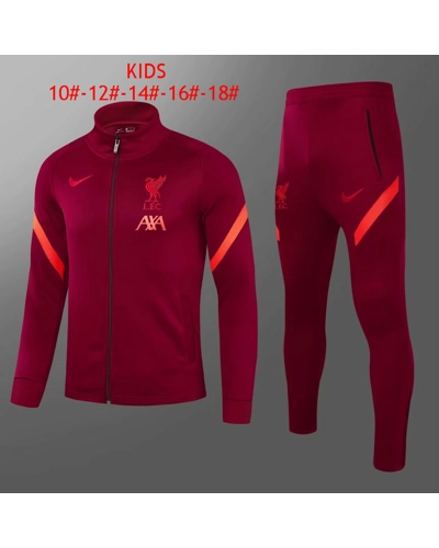 Liverpool Kids Burgundy Tracksuit 21/22