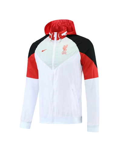 Liverpool Windrunner Jacket White 21/22