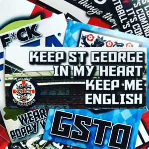 100 England Stickers: 9x4cm ..