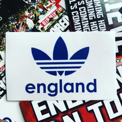 100 England Stickers: 8x5cm England Adidas