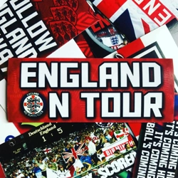 100 England Stickers: 10x4cm England On Tour