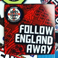 100 England Stickers: 7x7cm Follow England Away ..