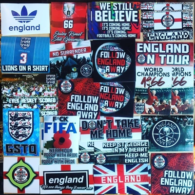 100 England Stickers: Mix of all Designs