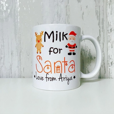 Personalised Milk for Santa Mug