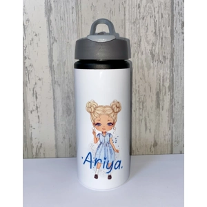 Personalised School Girl Character Water Bottle 650ml Personalised School Girl Character Water Bottle 650ml