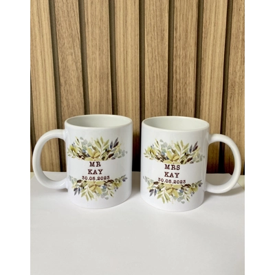 Personalised Wedding Mug Set