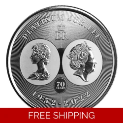 2 x 1oz .999 Silver QEII Platinum Jubilee