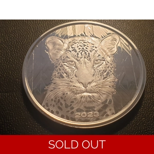 1 x 1oz .999 Ghana Leopard 2..