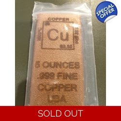 5oz AVDP .999 Copper Element Bar