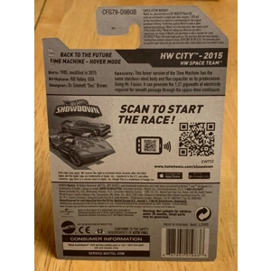 2015 Hotwheels Hover Mode Time Machine DeLorean