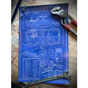 DeLorean Time Machine Blueprint