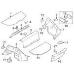 Bagažinės apšvietimas, apšvietimo lemputė, NISSAN ROGUE LEAF MURANO JUKE 2011-2019