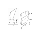 Galinių durų, durelių tarpinė, DEŠINĖ